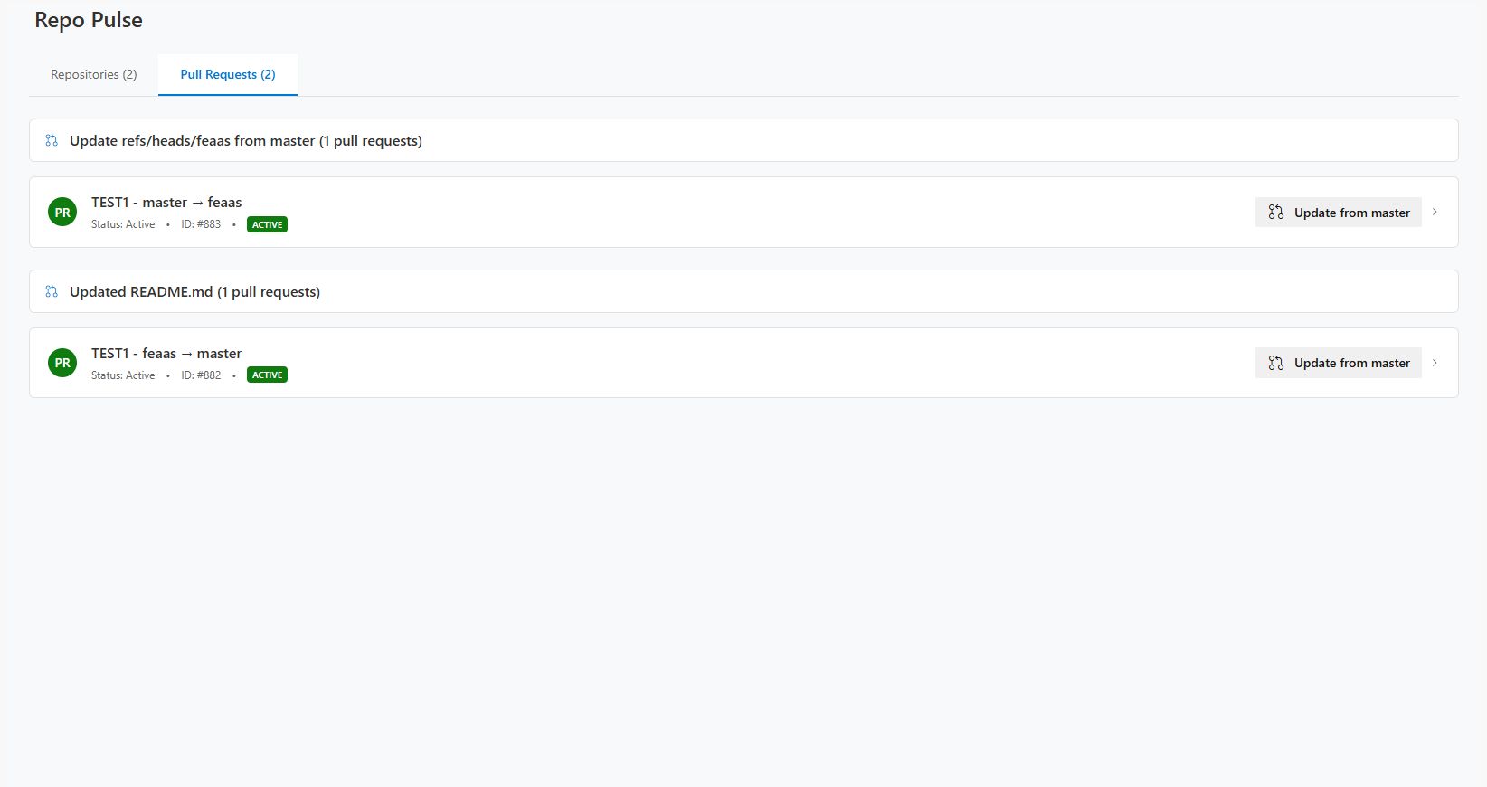 Repository Dashboard